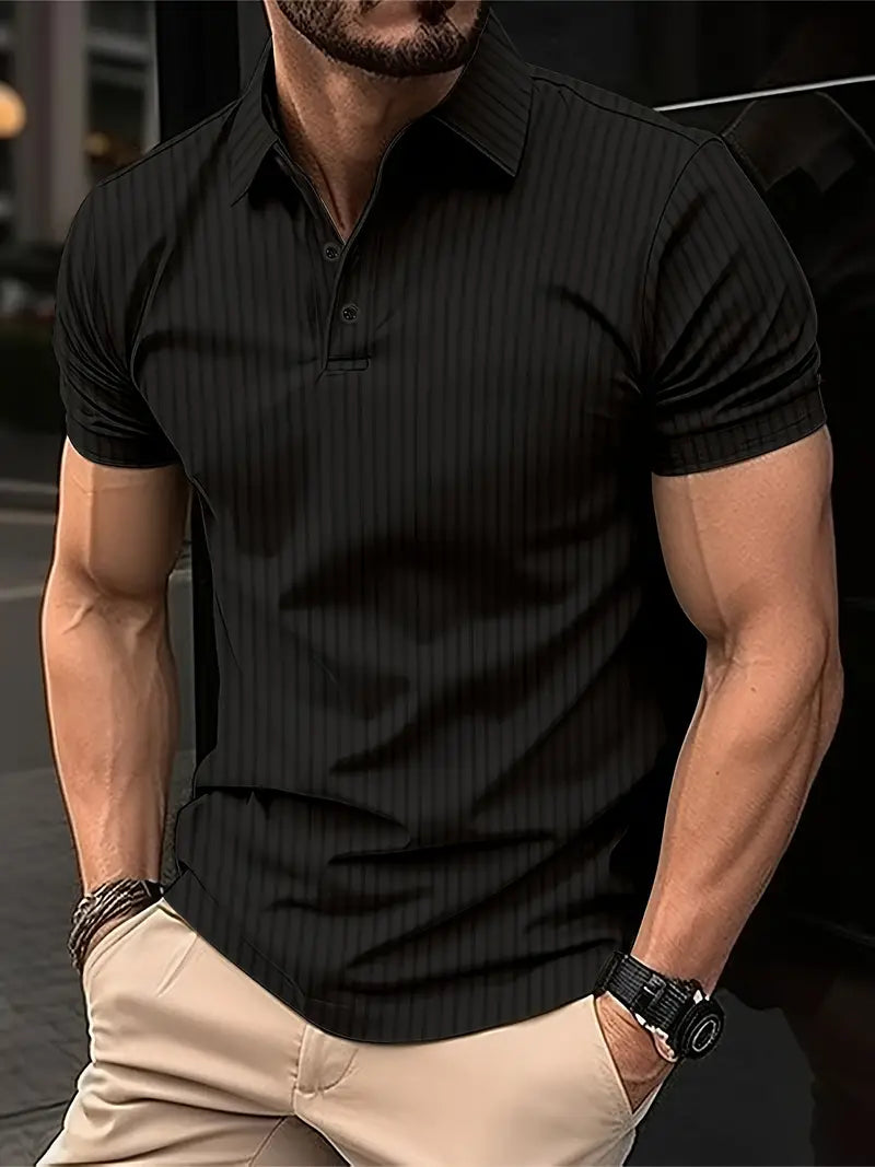 Alessio – casual ribbed short sleeve shirt for men