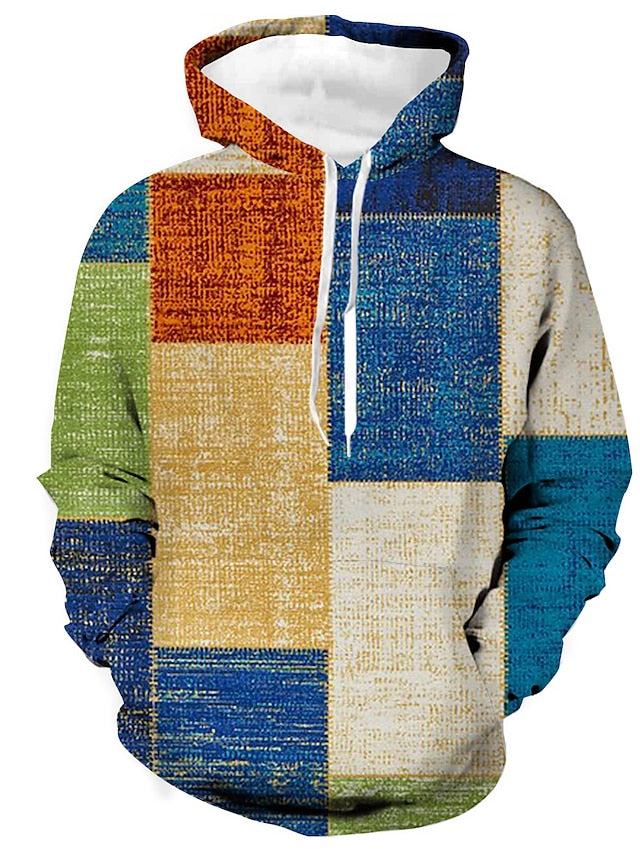 Mill - stylish winter hoodie made of cotton with check pattern