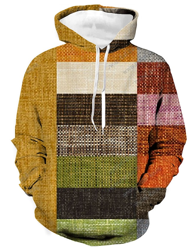 Mill - stylish winter hoodie made of cotton with check pattern