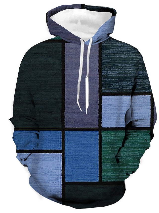 Mill - stylish winter hoodie made of cotton with check pattern