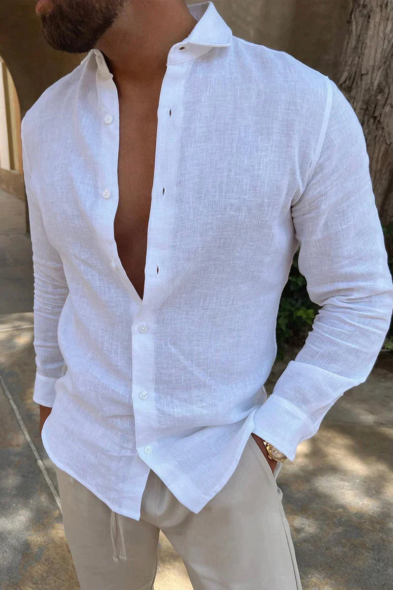 Raul - White linen shirt