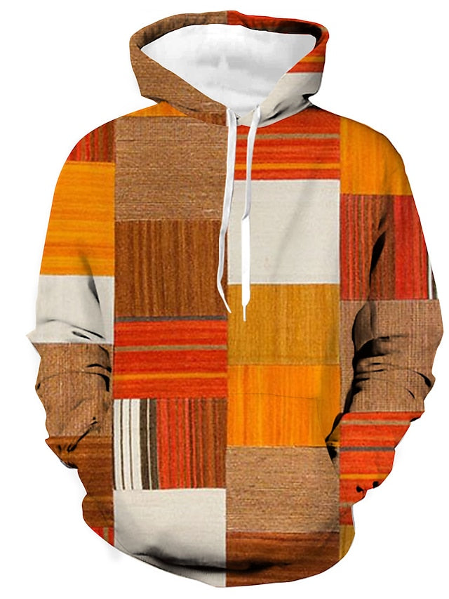 Mill - stylish winter hoodie made of cotton with check pattern